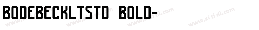 bodebeckltstd bold字体转换